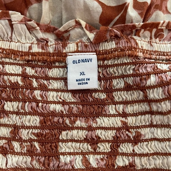 NWT Old Navy Sleeveless Smocked Bodice Floral Print Top Ginger - Picture 11 of 12